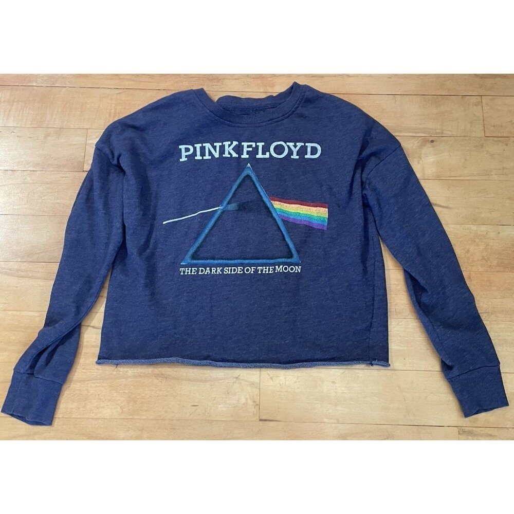 Pink Floyd Crop‎ Top Womens Medium Long Sleeve Band Graphic Sweatshirt pullover